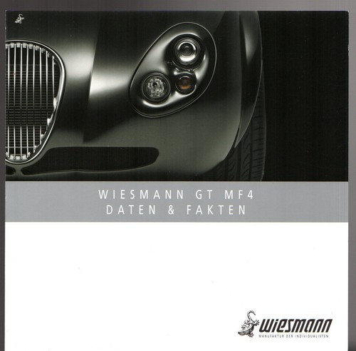 Wiesmann mf4 technische - wiesmann,